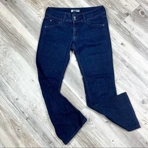 Hudson Wide Leg Dark Wash Buttoned Jeans | Sz 29